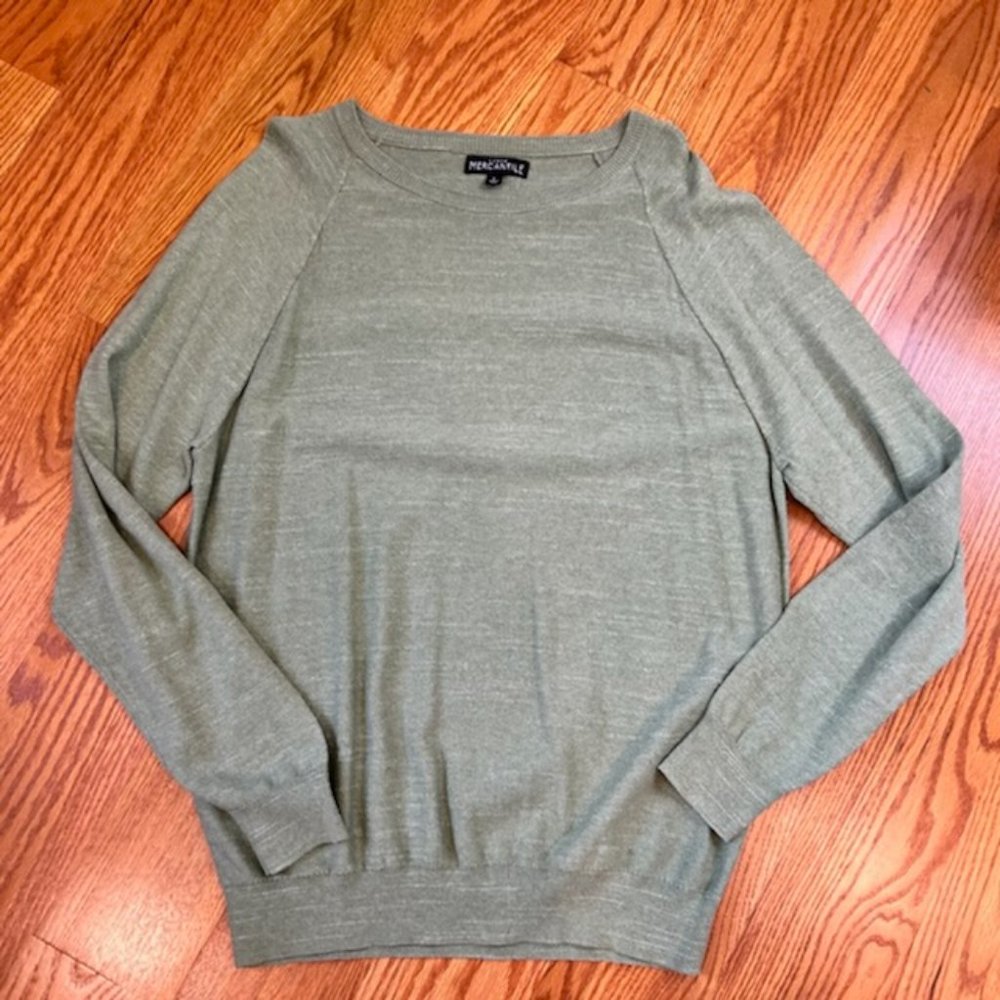 J.Crew Mercantile Green Crewneck Sweater